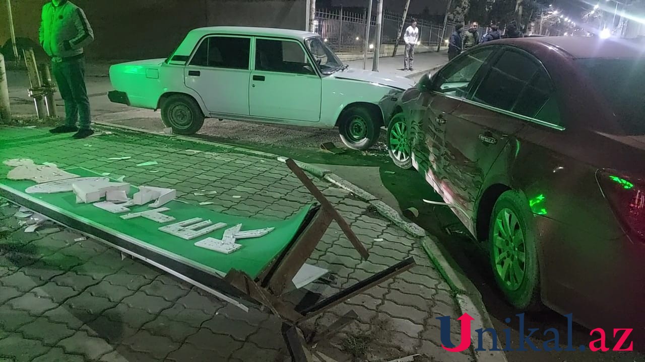 Gəncədə zəncirvari qəza oldu - FOTOLAR